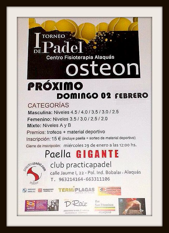I torneo de padel osteon