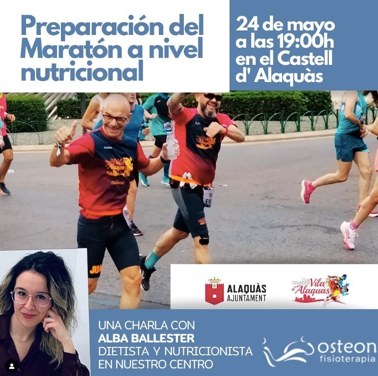 Preparación del Maratón a nivel nutricional alba ballester nutricionista osteon alaquàs